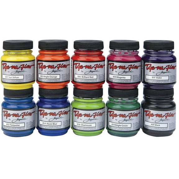 Jacquard Dye-Na-Flow Specialty Paint Set, 2.25 Ounces, Assorted Colors, Set of 10