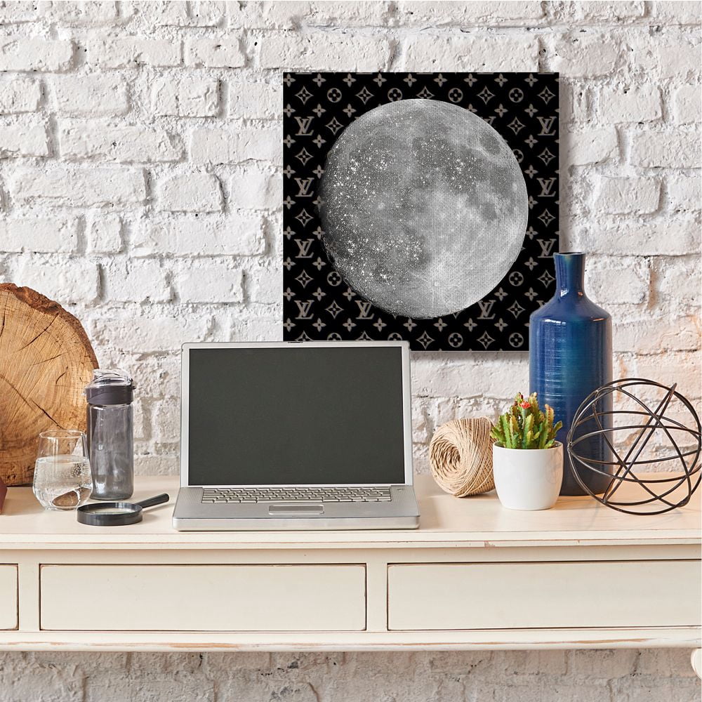 Stupell Industries Full Moon Patterned Sky Glam Fashion Design Canvas Wall Art by Ziwei Li
