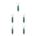 thumbnail image 2 of yingyy Hexagon Column Charm Exquisite Men Handmade Holiday Anniversary Hanging Pendants Pointed Colorful Crystal Chain Green 5Set, 2 of 6