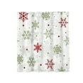 thumbnail image 2 of PRETXORVE Christmas Decorations, Christmas Decor, Colorful Snowflake Bath Fabric Shower Curtain with 12 Hooks No Drill Installation, 2 of 6