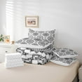 thumbnail image 4 of Erosebridal Boho Damask Bedding Full Size, Hippie Floral Print Bed Set, Cowboy Cowgirl Reversible Bed in a Bag Full size, Microfiber Room Decorative, 7pcs, 4 of 6