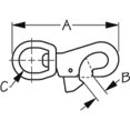 thumbnail image 2 of Sea-Dog Line 146333 Bull Nose Swivel Snap, Cast 316 Stainless Steel, 1" Diameter, 2 of 2