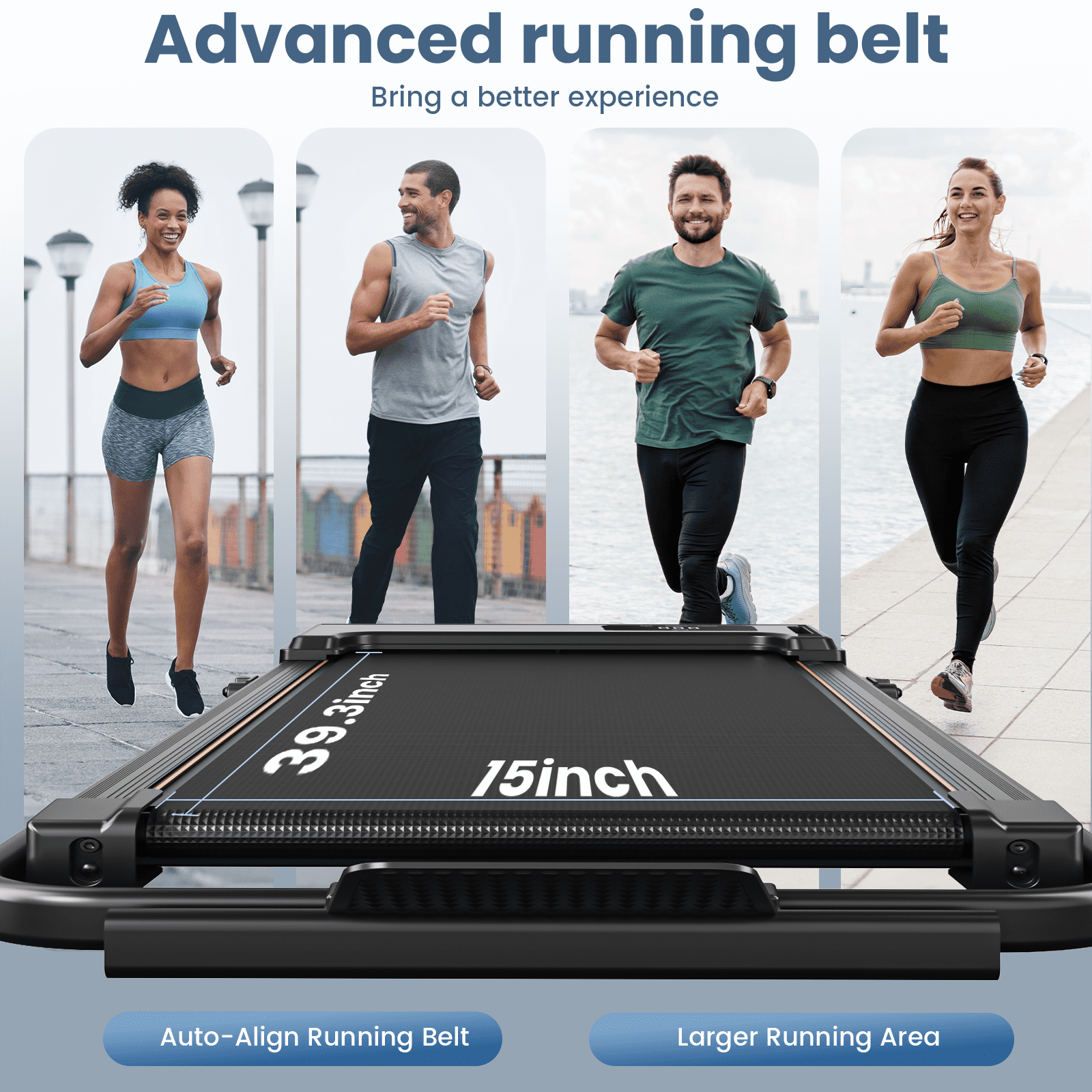 Treadmill 2 in 1 for Home/Office,Patbrela 300 Lbs Walking Pad Treadmill with HandleBar,Under Desk Treadmill ,LED Display & Remote Control