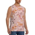 thumbnail image 2 of Fotbe Men's Beautiful Fox Print Men's Sleeveless Muscle Tank Tops Casual T-Shirts for Gym Workout Beach-Large, 2 of 8