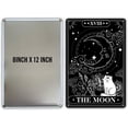 thumbnail image 2 of MUCHENGGIFT Funny Tarot Cards the Moon Metal Tin Sign Wall Décor Tarot Sign for Home Decor Gifts, 2 of 4