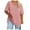 Light Pink, variant on vigerkar Women's V Neck T Shirts Summer Half Sleeve Tees Casual Loose Fit Cotton Tunic Tops Khaki, L