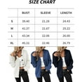 thumbnail image 3 of Women's Casual Cardigan V Neck Button Down Hooded Sweaters Long Sleeve Hoodies Cardigan White M, 3 of 6