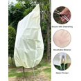 thumbnail image 4 of GHSDFBB Plant Covers Freeze Protection Large, 2 Packs 78''Wx94‘‘H Shrub Covers with Zipper and Drawstring, Frost Cloth for Winter, Outdoor Plant Blankets for Cold Weather, 4 of 6