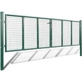 thumbnail image 2 of vidaXL Mesh Garden Gate Galvanized Green Outdoor Fence Barrier Multi Sizes, 2 of 13