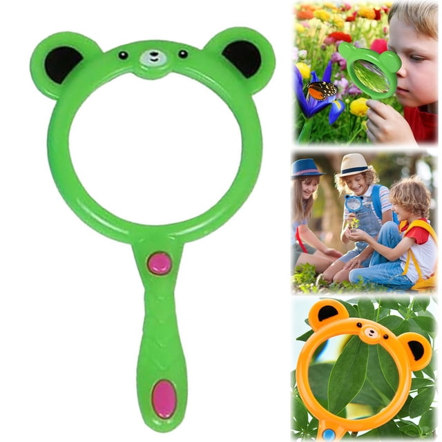 HUASHENG Magnifying Glass For Kids Colorful Hand Toy Magnifying Glass Magnifier Glasses For Science Class Reading Outdoor Observation