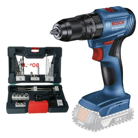 Rotomartillo Bosch GSB 185-LI + Jgo Puntas y Brocas 41 Pzas