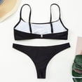 thumbnail image 5 of Conjunto de Bikini de dos piezas con cuello Halter para mujer, bañador Sexy de dos piezas para playa, traje de baño de pecho recogida pequeña de cintura baja, 5 of 5