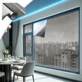 thumbnail image 7 of Privacy Window Film Mirror Glass Tint Heat Control Sun Blocking Reflective Cling for Home Office Sliding Door,Gray, 7 of 7