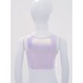 thumbnail image 5 of iixpin Big Girls Shiny Metallic Camisole Tank Tops Jazz Hip Hop Dance Costume Party Fancy Vest Tee Light Purple 2-6, 5 of 7