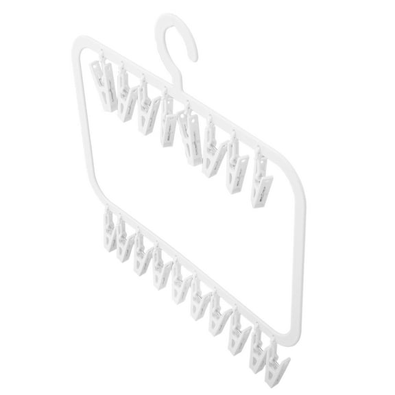 Baby Clothes Hanger Skirt Hangers Hat for Closet Laundry Hanging Rack One Frame White Pp Child