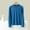 Blue, variant on Womens Thermal Underwear Ribbed Knit Long Sleeve Comfy Layer Base Shirts Casual Warm Solid Color Regular Fall Winter Tops