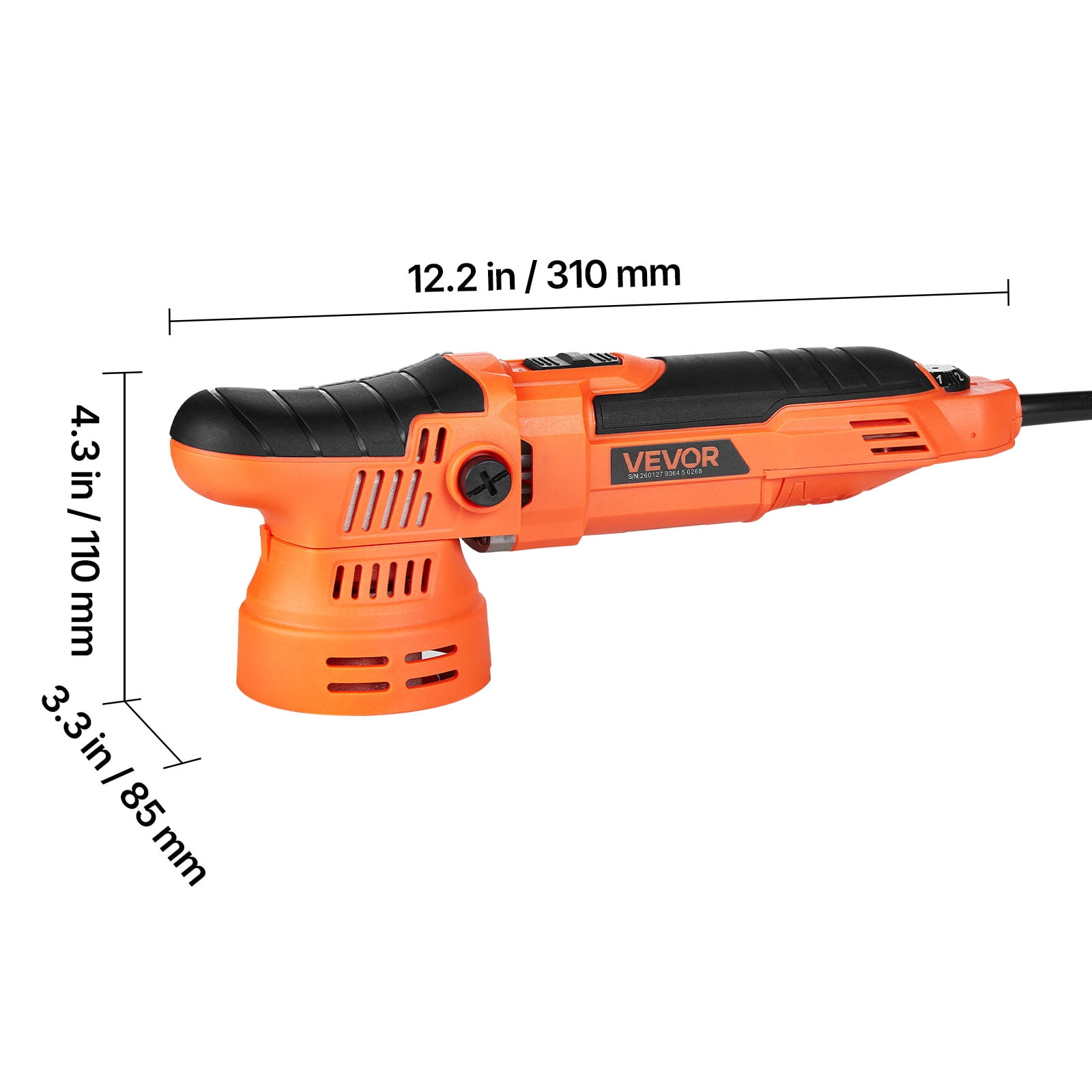 VEVOR Car Buffer Polisher, 6-Inch Dual Action Polisher Buffer Waxer, 650W 6 Variable Speeds 2000-6800RPM Random Orbital Polisher Kit for Cars Detailing, Waxing, Polishing