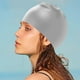 thumbnail image 5 of Gorro de natación de silicona para adultos, hombres y niños, impermeable, cómodo, para cabello largo, para entrenamiento de natación, entrenamiento en equipo, Aestivo | Gris | AESTIVO, 5 of 7