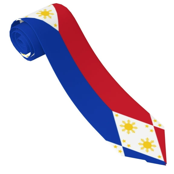 Men'S Tie Philippines Flag Print Polyester Necktie - One Size