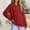 Red, variant on Womens Oversized V Neck Sweatshirts Plus Size Long Sleeve Pullover Preppy Sweatshirt Cozy Soft Cotton Sweatshirts Pink L