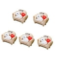 thumbnail image 4 of LOVIVER 5 Pièces Micro Paysage Mini Résine Animaux Chien Canapé Statue Fée Décor DIY Rose, 4 of 8