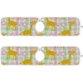 thumbnail image 2 of Coolnut 2 Pack Faucet Mat Splash Guard for Kitchen Sink,Giraffe Pink Floral 30x5 Inch Super Absorbent Microfiber Sink Protector Mat, Kitchen Sink Mat Machine Washable Kitchen Sink Accessories, 2 of 7