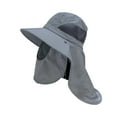 thumbnail image 2 of Harmtty Summer UV Protection Sun Hat for Men Women Outdoor Visor Bucket Hat with Neck Flap And Face Guard Wide Brim Fisherman Hat for Fishing Camping Hiking, 2 of 8