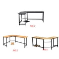 thumbnail image 6 of L-Shaped Desktop Flat Angle Computer Desk Home Office Furniture Study Dorm Room Writing Table, 6 of 10