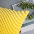 thumbnail image 2 of Ashler Soft Corduroy Velvet Striped Solid Throw Pillow Cushion Cover, Yellow, 22 x 22 inch, 2 Packs, 2 of 5