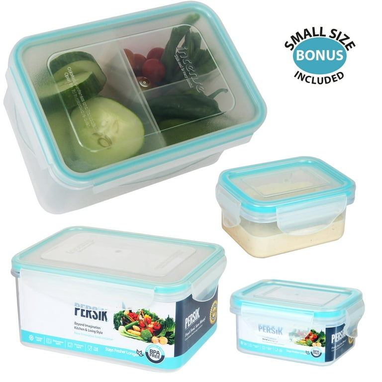 3 Compartment Glass Meal Prep Containers with Lids | Bento Boxes | Food Container | Portion Control | Food Boxes for Adults & Kids