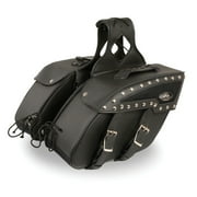 Milwaukee Leather Unisex Medium Zip-Off Studded Pvc Slanted Throw Over Saddle Black One Size