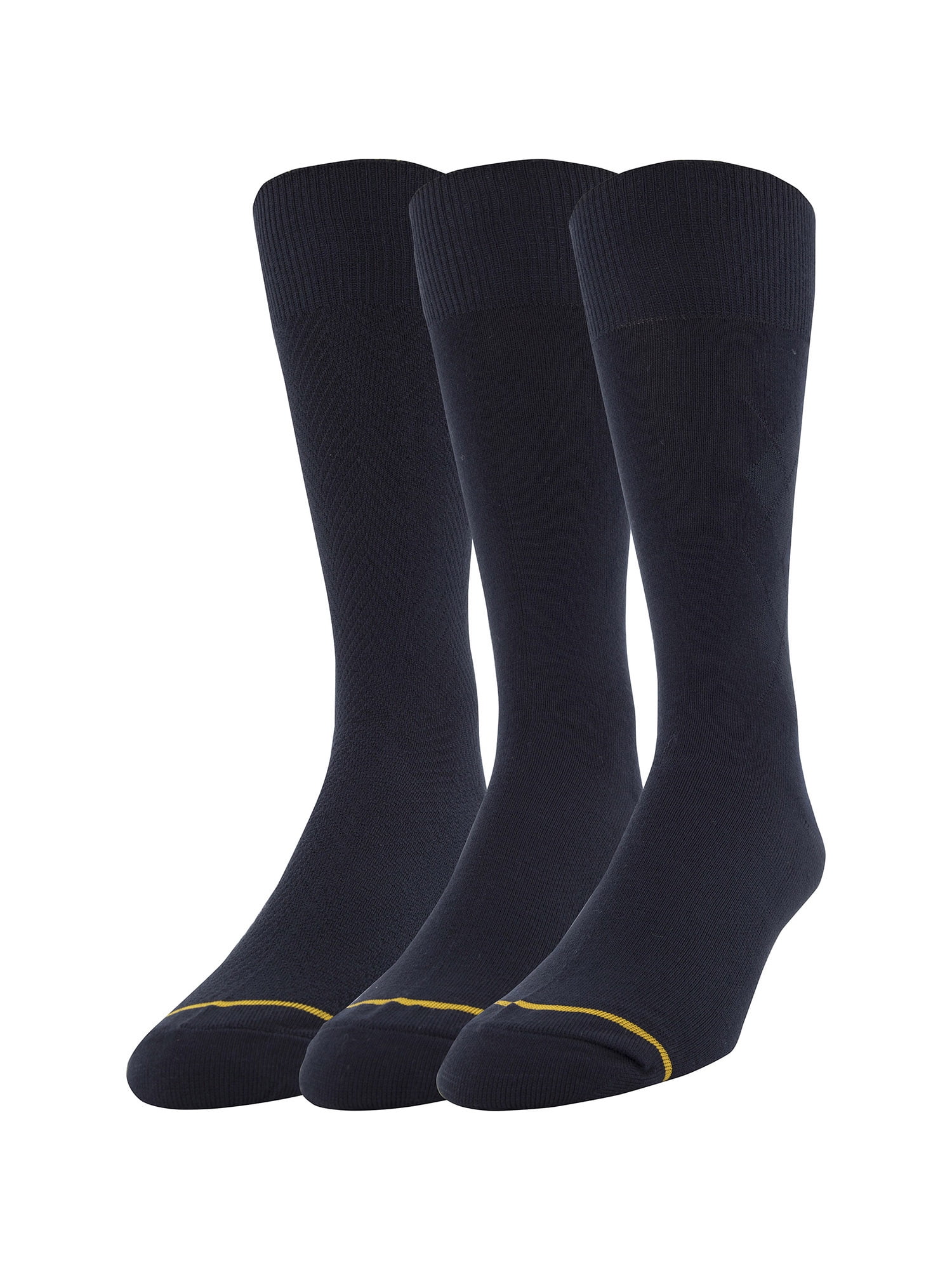 Gold Toe Big Boys/' 3 Pack Microfiber Dress Sock Black Large Free Shipping