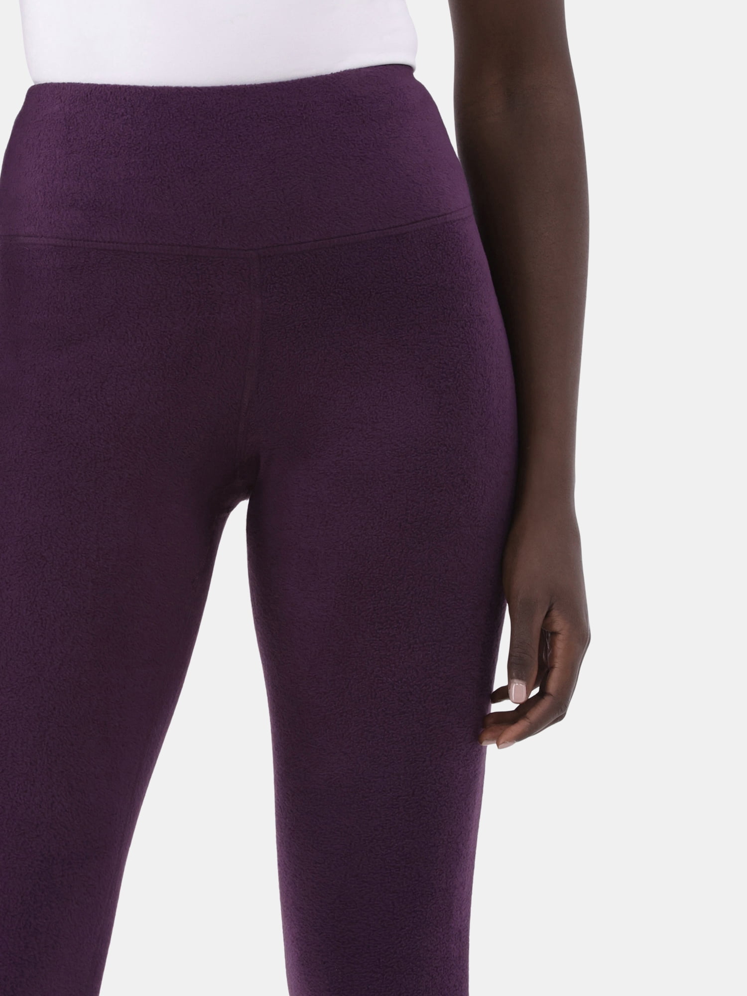 ClimateRight by Cuddl Duds Stretch Women's Warm Stretch Fleece High Rise Base Layer Thermal Legging, Sizes XS to 4X