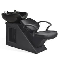 BarberPub Ceramic Bowl Shampoo Chair Backwash Sink Chair for Salon Beauty Spa Unit Station 9020