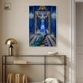 thumbnail image 2 of Art Remedy Modern Tiger Art Canvas, 24" x 36", White Frame, Peacock Lobby, 2 of 7