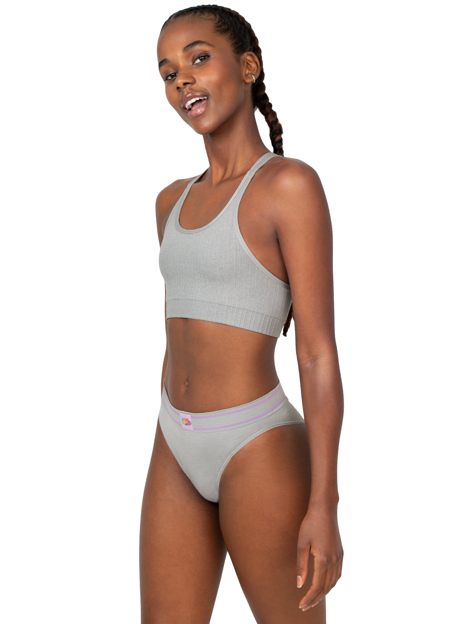 Fresh by Fruit of the Loom Juniors Riding High Seamless Bikini 2-Pack, Style FR132W, Sizes XS to 3XL