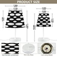 thumbnail image 2 of Ryvnso LED Bedside Table Lamp White Polka Dots Bedroom Desk Lamps Nightstand Lampshade S, 2 of 7