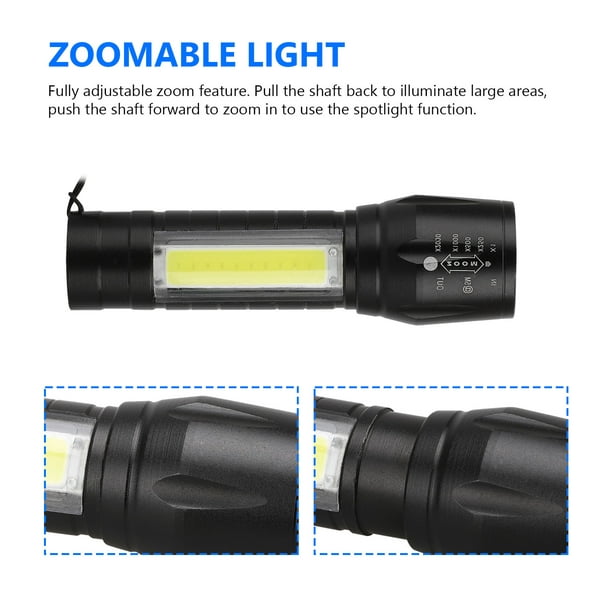 Lampe torche de poche LED avec batterie rechargeable USB - Comptoir des  Lampes