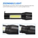 thumbnail image 5 of Linterna táctica recargable por USB de 2 piezas, luz LED superbrillante con batería y cargador integrados, con zoom, resistente al agua, 3 modos de luz, linterna portátil para acampar, senderismo,, 5 of 7