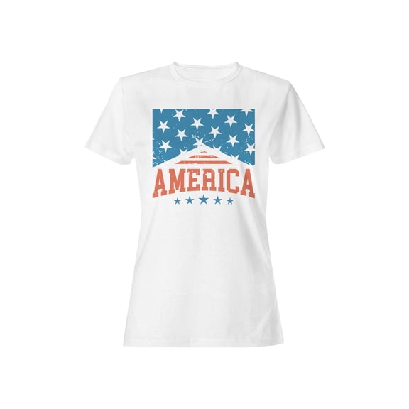 Vintage USA Patriotic Stars Women's T-shirt