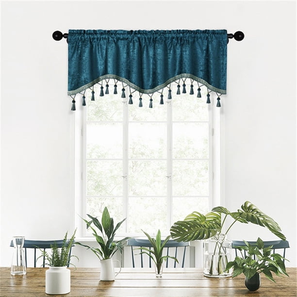 Cortinas Elegantes con Flecos, Paneles Estampados para Barra, Cortinas Cortas y con Estilo para La Decoración Del Hogar.