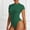 Green, variant on Bodysuits for Women Short Sleeve Crew Neck Body Suit Ladies Form Fitting Seamless Basic Top for Women
