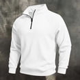 thumbnail image 7 of cocolona Mens Half Zipper Pullover Sweatshirts Fall Winter Stand Up Collar Long Sleeve Shirts Solid Color Casual Tops, 7 of 7