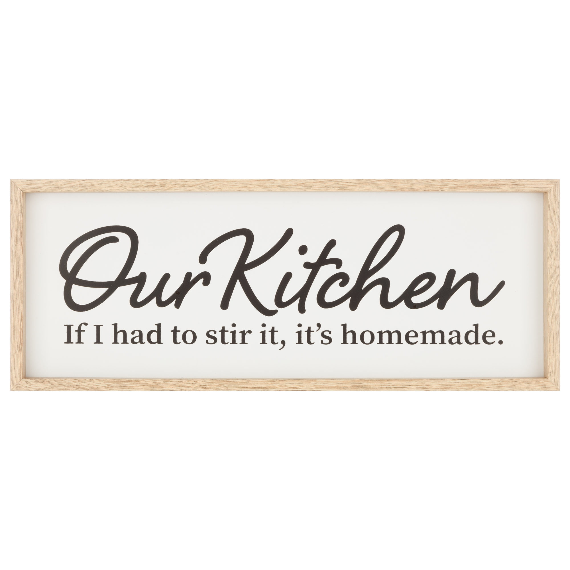 If I had to stir it it's homemade, farmhouse kitchen wood signs.