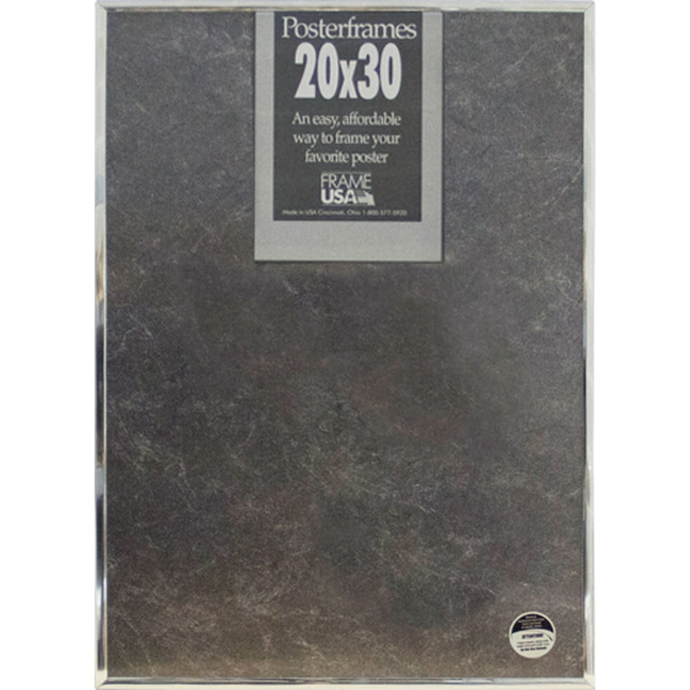 Frame USA Hardboard Poster Frame Frames, 20 x 30, Silver