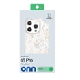 thumbnail image 7 of onn Pink Floral with Gems Phone Case for iPhone 16 Pro, 7 of 7
