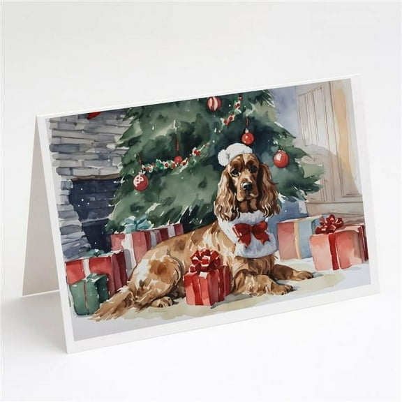 Cocker Spaniel Christmas Greeting Cards and Envelopes Pack of 8 7 in x 5 in