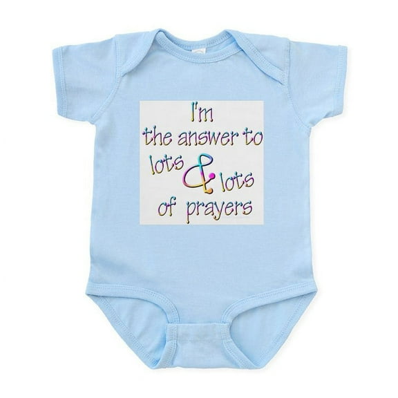CafePress - The Answer To Prayers Infant Creeper - Baby Light Bodysuit, Size Newborn - 24 Months