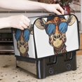 thumbnail image 6 of Rateoe American Giraffe Style Pattern Toaster Covers 2 Slice Wide Slot,Bread Machine Cover,Bread Dust Cover & Fingerprint Protection,Appliance Covers, 6 of 7