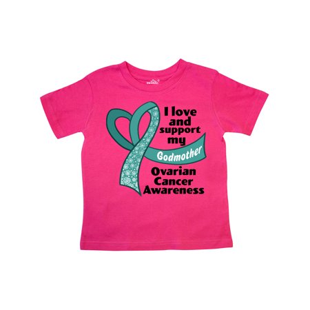

Inktastic Ovarian Cancer Awareness I Love and Support My Godmother Gift Toddler Boy or Toddler Girl T-Shirt